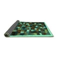thumbnail image 2 of Ahgly Company Indoor Round Abstract Turquoise Blue Contemporary Area Rugs, 7' Round, 2 of 4