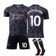 thumbnail image 1 of 2425 Camiseta de visitante del Barcelona chaleco negro 19 Yamal No. 10 Messi traje de uniforme de fútbol camiseta transfronterizatalla 19+calcetines, 1 of 1