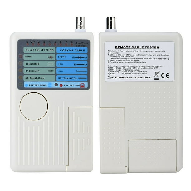 Probador de cables de red, detector de cables RJ45 / RJ11 / LAN Probador de cables de red R creado magistralmente