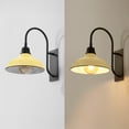 thumbnail image 6 of JONATHAN Y Stanley 12.25" 1-Light Farmhouse Industrial Indoor/Outdoor Iron LED Gooseneck Arm Outdoor Sconce, Matte Yellow, 6 of 8