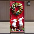 thumbnail image 4 of Fiudx Cortina de Pascua para Puerta, Decoración Multicolor Vibrante, Tela de Nailon y Licra Resistente, Diseño de Fácil Instalación, Ideal para Festividades, Embellece La Pared Del Jardín, Regalo Per, 4 of 6