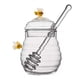 thumbnail image 5 of Botella dispensador de recipiente de almacenamiento con tapa tarro de vidrio transparente para miel Macarena tarro de miel, 5 of 8