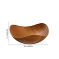 thumbnail image 6 of Irregular Curved Imitation Wood Grain Food Grade Plastic Fruit Bowl, Decorative Snack Catchall Tray for Kitchen Counter, Coffee Table, Entryway, 6.10 X 6.10 X 2.40 In, 6 of 6