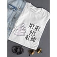 thumbnail image 3 of Hey Pjs All Day, Pajama T-Shirt Women -Image by Shutterstock, Female XX-Large, 3 of 4