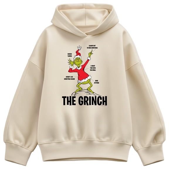The Grinch - Description Oversized Fleece Hoodie Sweatshirt