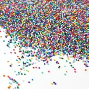 Cool Rainbow Nonpareil Sprinkles Mix| Blue Purple Pink Non pareil Colorful Candy Sprinkles Mix Baking Edible Cake Decorations Cupcake Toppers Cookie Decorating Ice Cream Toppings, 2OZ(Sample Size)