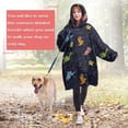 thumbnail image 4 of Wearable Oversized Blanket,DarkBlue Dinosaurs in Space Pattern Wearable Blanket Hoodie for Adults,Cozy Hooded Blankets with Super Pockets,Super Warm Fuzzy Pullover for Women & Men, 4 of 6