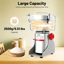 110V Commercial Spice Grinder Electric Grain Mill Grinder High Speed 32000rpm 2500g for Homes, Clinics