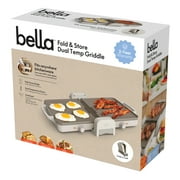 bella 10x 20 Ceramic Fold-n-Store Dual Temp Griddle, EverGood™ Ceramic Nonstick Coating, Oatmilk