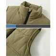 thumbnail image 5 of YueHuiYing Men Quilted Outerwear Winter Warm Puffy Sleeveless Tanks Vests Lightweight Casual Zipper Jacket, 5 of 7