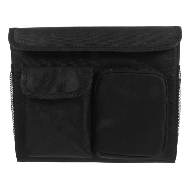 Bolsa lateral para silla de ruedas, bolsa organizadora para andadores, andadores y scooters de movilidad, bolsa de almacenamiento impermeable, ideal para personas mayores, color negro