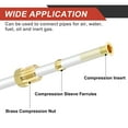 thumbnail image 4 of 4 Set Fit for 8mm Tube Brass Compression Assortment Kit, Sleeve Ferrule & Nut Kit & Insert Tube Fittings for Water Oil Air Pipe, 4 of 5