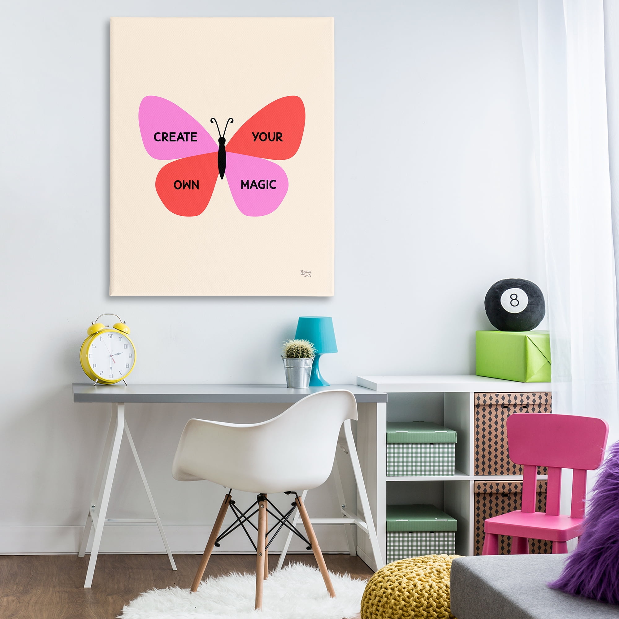 Stupell Industries Create Your Own Magic Animals Painting Wrapped Canvas Art Print Wall Art, 36 x 48