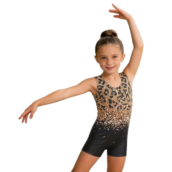 CAIVO Girls Romper Jumpsuit Stretchy Athletic Bodysuit Play Toddler Kids Sleeveless Stylish Onesie