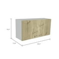 thumbnail image 5 of White And Light Oak Rectangle 2-Door Wall Cabinet, 5 of 6