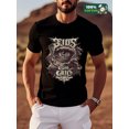 thumbnail image 2 of Whichone Men's 100% Cotton T-shirt Devil's Eye Print Stylish Daiyly Wear Sizes S-2XL, 2 of 2