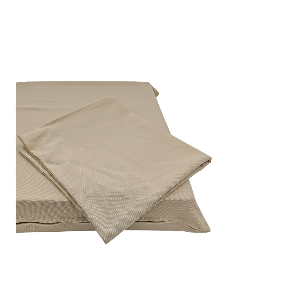 Waterproof Beige Elastic 24"x22" Flat Cover for Multiple Sizes of Patio