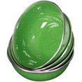thumbnail image 3 of STANSPORT - Deluxe 24-Piece Enamel Tableware Set: Plates, Bowls, Mugs & Utensils (Green), 3 of 5