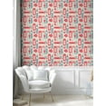 thumbnail image 5 of Ambesonne London Peel & Stick Wallpaper for Home, Popular British Culture, 13"x72", Dark Coral Bluegrey, 5 of 6