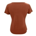 thumbnail image 6 of Babysbule Clearance Womens Tops, Short Sleeve Ribbed Tops For Women Basic Knit Shirts Button Up V Neck Casual Summer Solid Color Tshirt Blouses, 6 of 6