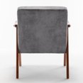 thumbnail image 4 of MIKIBAMA Mid-Century Modern Chair with Solid Wood Frame, Accent Chair Extra-Thick Backrest, Grey, Set of 2, 4 of 11