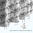 thumbnail image 6 of White Highland Cow Bathtub Flower Pattern Shower Curtain 36"x72" ,Bathroom Decorative Shower Curtains Set with 12 Hooks,Modern Waterproof Washable Shower Curtain, 6 of 6