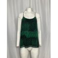 thumbnail image 1 of Pre-Owned Theory Polka Dots Scoop Neck Camisole Tank Top in Green Silk, 1 of 2