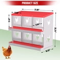 thumbnail image 2 of Metal Chicken Nesting Boxes, Heavy-Duty Galvanized Steel Egg Laying Box, Rustproof, Easy to Install & Clean, Wall-Mountable Design for Poultry Coops, 2 of 7