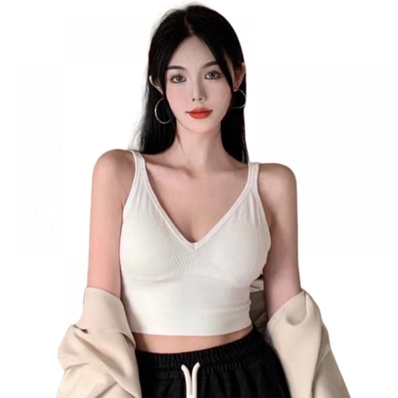 Camisoles for Women Base Shirt Slim Fit Lightweight Sleeveless Solid Color Basic Undershirt Ribbed Casual Tank Top