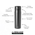 thumbnail image 3 of Simple Modern 22 oz Insulated Mesa Loop Water Bottle with Covered Straw - Midnight Black, 3 of 6