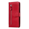 thumbnail image 4 of SaniMore Case for iPhone 15 Pro (6.1" 2023), Zipper Wallet Pocket Caed Slots Retro PU Leather Shockproof Drop-proof Flip Kickstand All-around Protective Shell, Red, 4 of 11