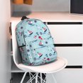 thumbnail image 3 of Rateoe Sailboats Anchors Pattern Student Backpack Water-resistant Backpack 15-inch Laptop Backpack Lightweight Adjustable School Backpack, 3 of 6