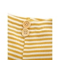 thumbnail image 3 of Kmbangi T-Shirts à Rayures pour Enfants à Col Rond à Manches Courtes + Shorts Taille Haute, 3 of 9