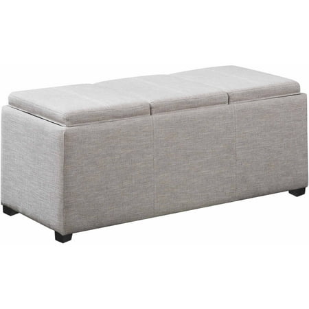 Simpli Home Avalon Extra Large Storage Ottoman with 3 Serving Trays  Walmart.com