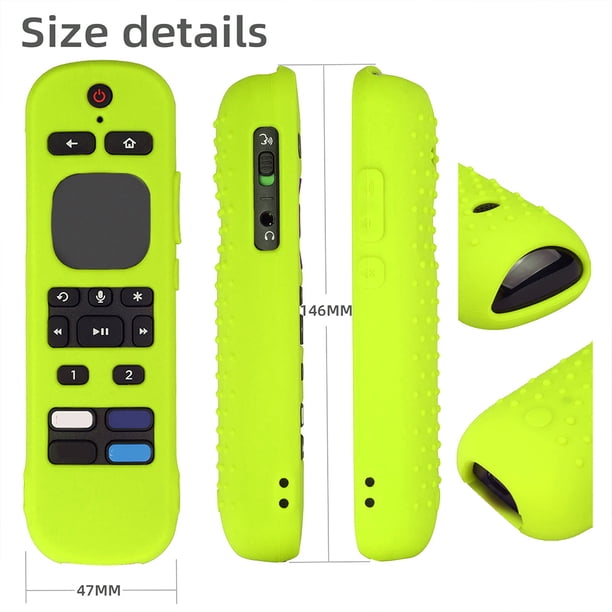 Control Remoto Fundas protectoras de silicona suave con reemplazo de cordón para Roku Ultra 2022 TV Ehuebsd Para estrenar