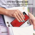thumbnail image 6 of PU Leather Wallet Case for Samsung Galaxy Note 10 Necklace Lanyard Case Cover with Card Holder Adjustable Detachable Anti-Lost Neck Strap Case for Samsung Galaxy Note 10,6.3",Red, 6 of 17