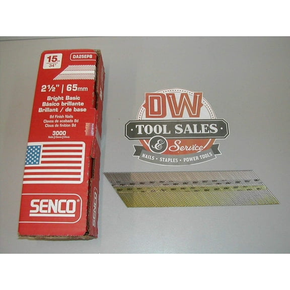 Senco Finish Nails Da 15 Ga 2-1/2 " Box Of 3000