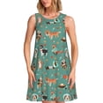 thumbnail image 1 of Bingfone Robe Sans Manches Imprimée Cliniques Vétérinaires pour Femmes, Coupe Ample Robe d'Été Décontractée, Confortable et Légère pour Usage Quotidien, 1 of 7