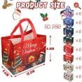 thumbnail image 2 of 24Pcs Christmas Gift Bags, Large Gift Bags Reusable Shopping Bags have Santa Claus Christmas tree snowman "Merry Christmas" ​Pattern of Gift Bag for Christmas Party, Christmas Surprise, 2 of 7
