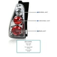 thumbnail image 3 of Spec-D Tuning Chrome Tail Lights Compatible with 2003-2005 Toyota 4Runner, Left + Right Pair Assembly, 3 of 7