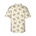 thumbnail image 4 of Xecao Kawaii Bear print Hawaiian shirt - a stylish short-sleeve button-down for men, perfect for casual beach and tropical outings., 4 of 9