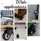 thumbnail image 5 of Juego de 4 ruedas giratorias fijas de poliuretano de 1,6 pulgadas, color negro, con 48 tuercas y tornillos de acero inoxidable. Ideales para muebles, bancos de trabajo, oficinas y sillas giratorias., 5 of 5