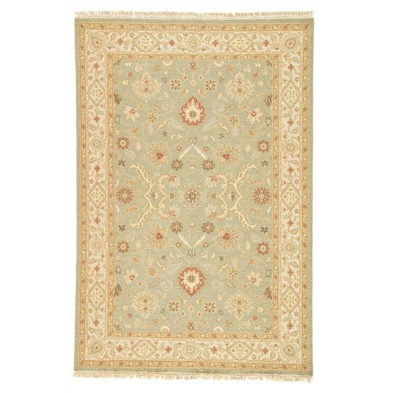 Jaipur Living Kolos HandKnotted Medallion Green Gold Area Rug 10'X14'