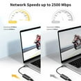 thumbnail image 3 of Adaptateur USB vers Ethernet 2.5G USB vers RJ45 2.5 Gigabit LAN Filaire Convertisseur USB3.0 Gigabit LAN, 3 of 6
