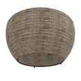 thumbnail image 3 of Benjara 36 Inch Outdoor Coffee Table, Curved, Handwoven Resin Wicker, Beige Finish, 3 of 5