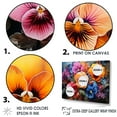 thumbnail image 3 of Designart "Garden Full Of Colorful Pansies I" Pansies Floater Framed Wall Decor, 3 of 5