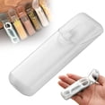 thumbnail image 1 of Portable Mini Box, Transparent Gray, 1Pcs Toothpick Storage Toothpick Holder with Lid Home Kitchen Dining Table Hotel Restaurant Portable Case 8.4*2.5Cm, 1 of 9