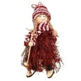 thumbnail image 1 of Yuarrent Colgante colgante suave Mini muñeca de Navidad de madera lindos juguetes de peluche con cordón adornos de árbol de Navidad ligeros Kits de decoración para fiestas Rojo/Niña, 1 of 6