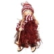 thumbnail image 1 of Bewildely Colgante colgante pequeño muñeco de Navidad de lana lindos juguetes de peluche ligero brillante adornos de árbol de Navidad Kits de decoración para fiestas Rojo/Niña, 1 of 6