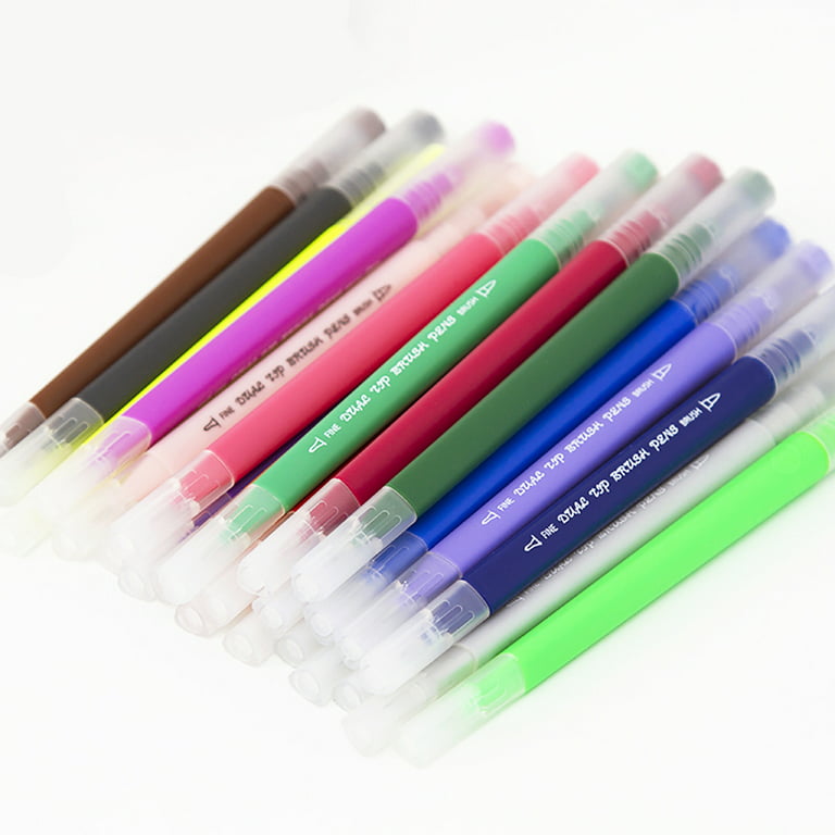 Abanopi 100 Bright Colors Dual Brush Pens Set 0.4mm Fineliner